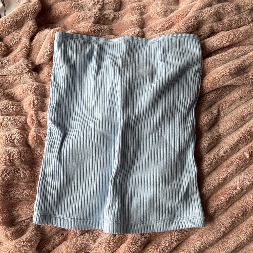 Old Navy Light Blue Ribbed Women's Top